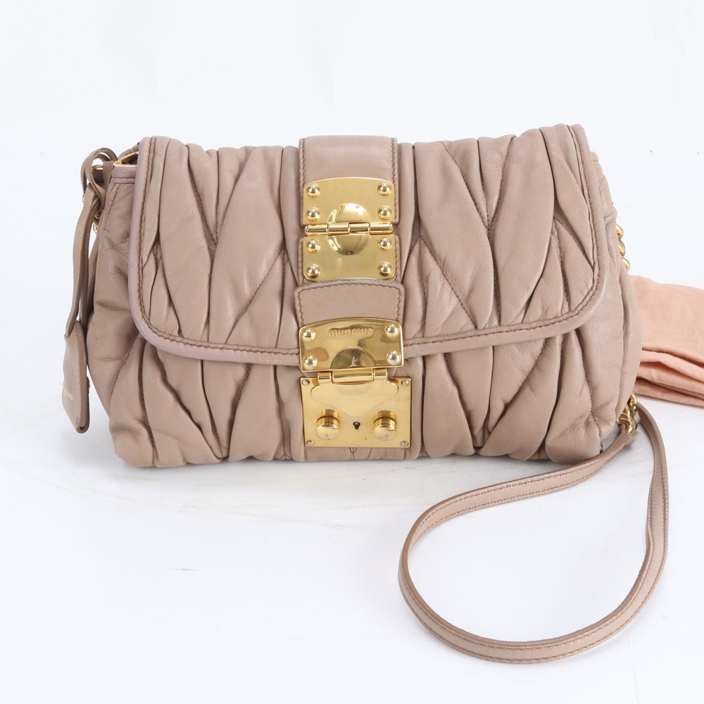 美品 マテラッセ レザー ショルダーバッグ 斜め掛け ハンド トート 本革 レディース EUM DN11-8 中古