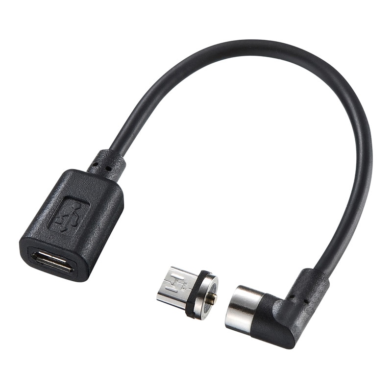 （まとめ買い）Magnet脱着式microUSB変換アダプタケーブル AD-MMG01 [x3]