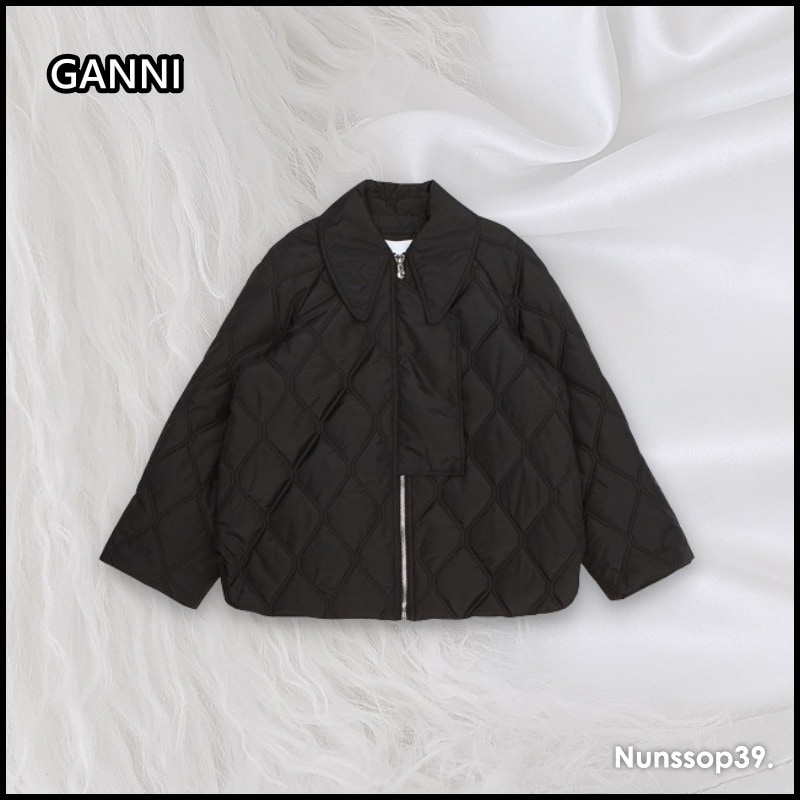GANNI F9065 099 キルティング ジャケット