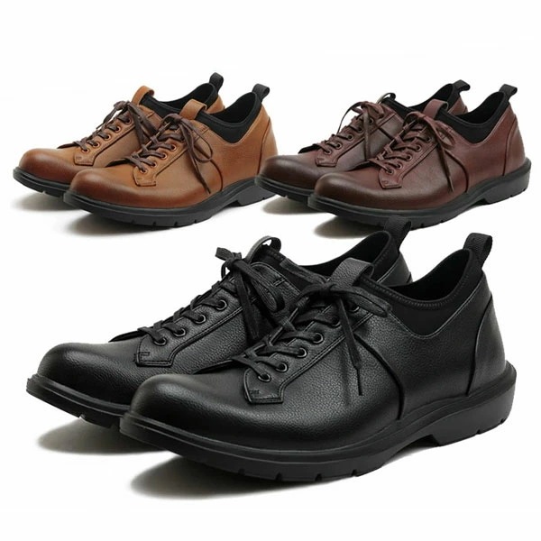 FATHER STEP フェザーステップ FS-107 ビジネス スニーカー 反発性 シューズ 靴 3E ワイド設計 ウォーキングシューズ 超軽量 防水 男性 メンズ ブラック ブラウン /DM/ST