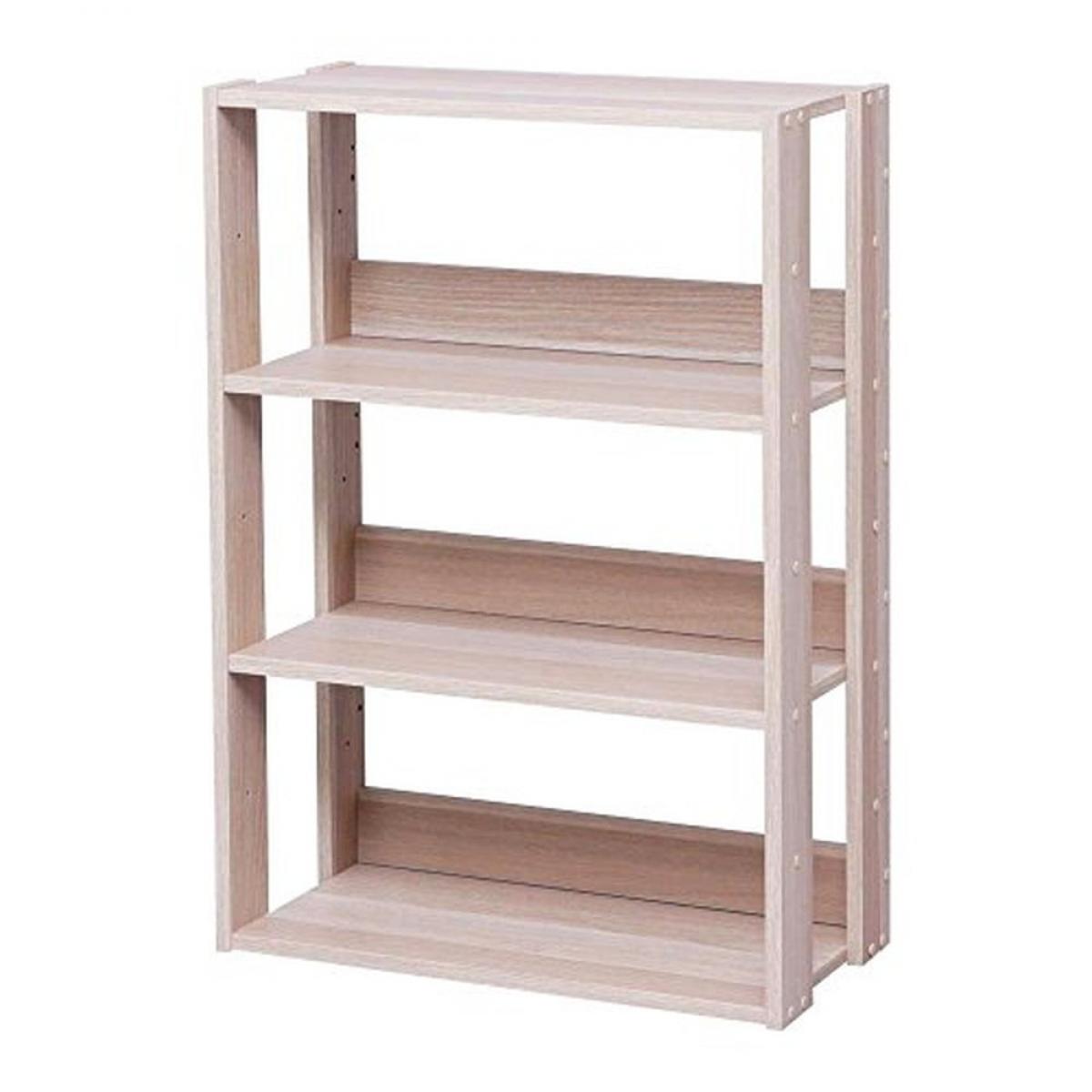 オープンラック 木製 4段 幅60×奥行29.2×高さ87.9cm ナチュラル OWR-600