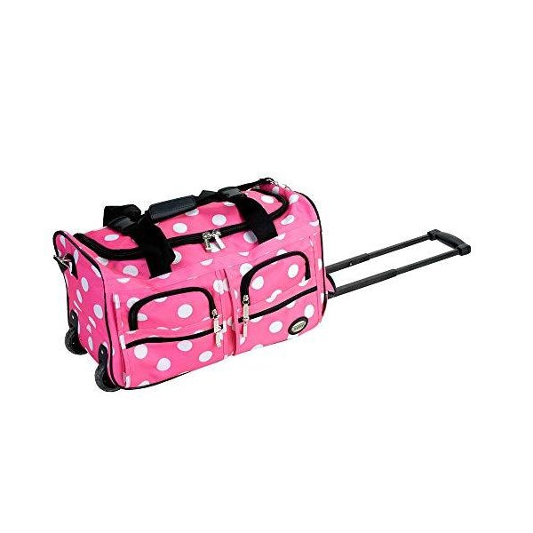 Rockland 22 Inch Rolling Duffle Bag， PINK DOT 並行輸入品