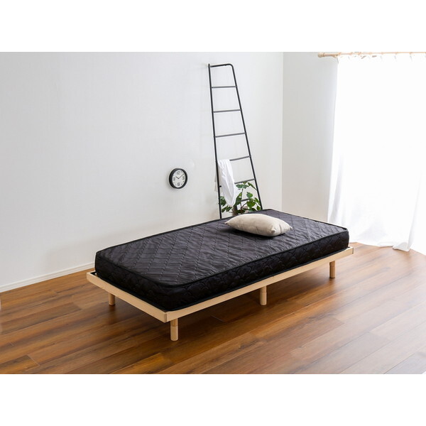 ホームテイスト SRM-01SS ポケットコイルマットレス(スリムシングル) ブラック メーカー直送