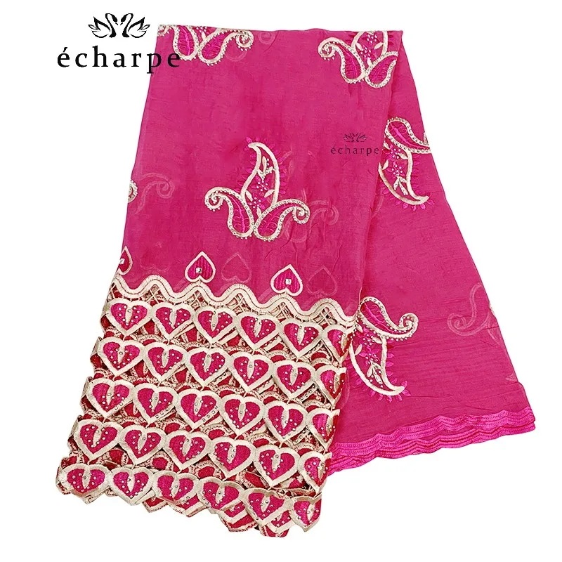 豪華なスカーフ100% コットン,イスラム教徒の女性のためのアフリカのスカーフ,高品質のベール,プリント生地,刺繍,2色