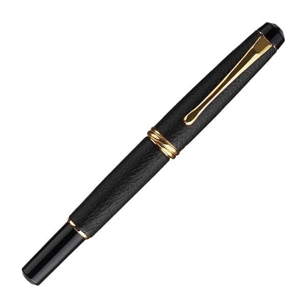 呉竹 Kuretake くれ竹万年毛筆 夢銀河 本革 黒