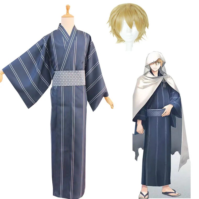 新作入荷 コスプレ 刀剣乱舞 とうらぶ 打刀 山姥切国広 和服 ウィッグ追加可 衣装 浴衣 やまんばぎりくにひろ 衣装 大人気