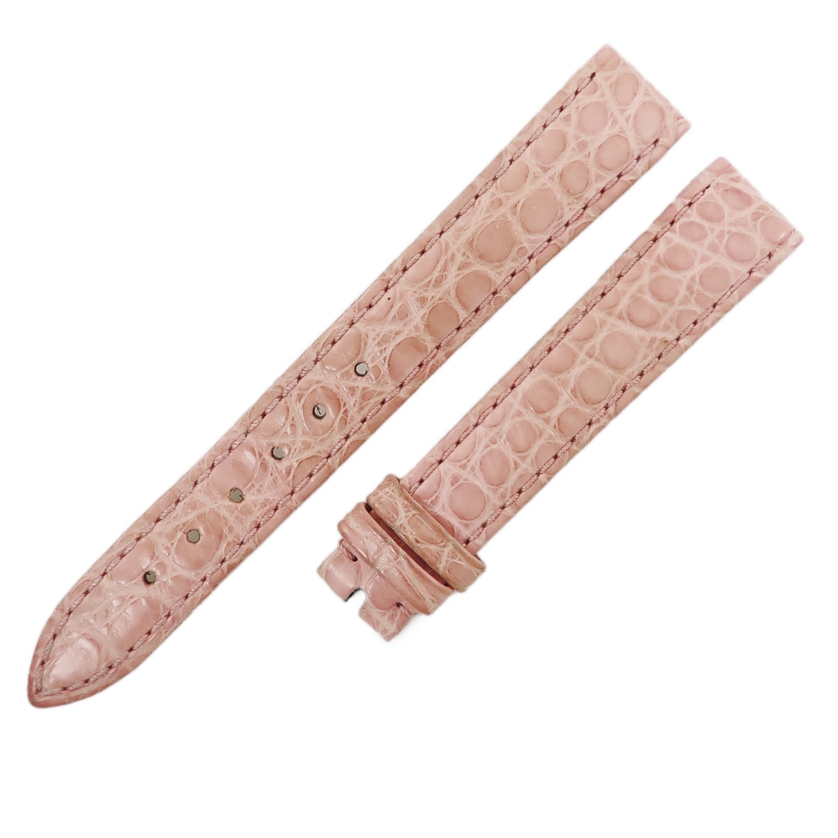 ショパール CHOPARD 腕時計パーツ クロコダイル ピンク 純正 クロコ 替え ベルト バンド ストラップ 14ｍｍ ピンク 【中古】