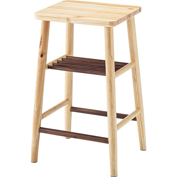 カウンターチェア ハイチェア 幅37cm ナチュラル 木製 完成品 リビング ダイニング 店舗 飲食店 インテリア家具