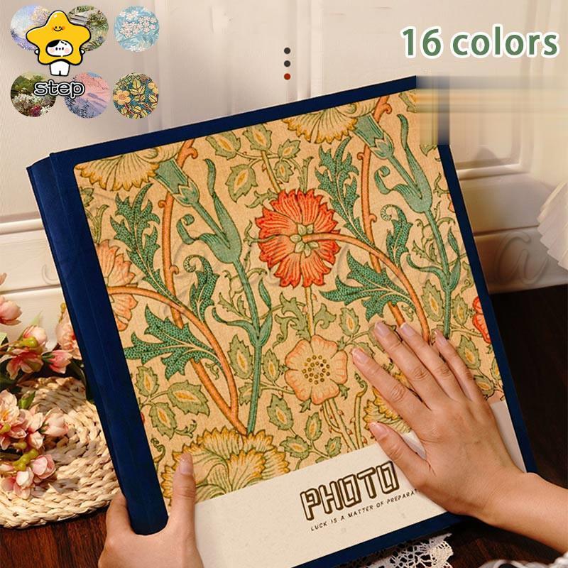アルバム 写真収納 大きいサイズ 花柄 北欧風 写真600枚収納 PP防水ポケット 大容量 キッズ レディース 家族写真 大容量 出産祝い 結婚祝い 4,508円