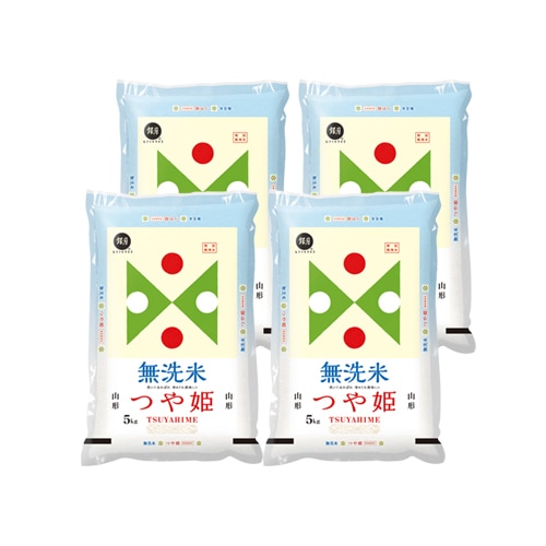 令和6年産 無洗米 山形県産 つや姫 20kg (5kgx4袋) 16,488円