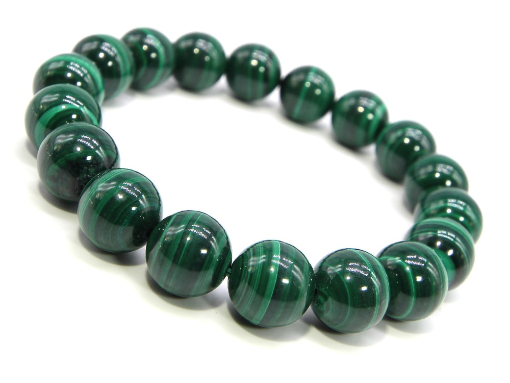 マラカイト ブレスレット 10mm パワーストーン ブレスレット メンズ レディース 天然石 数珠 アクセサリー メンズブレスレット レディースブレスレット パワーストーンブレスレット 天然石ブレスレ