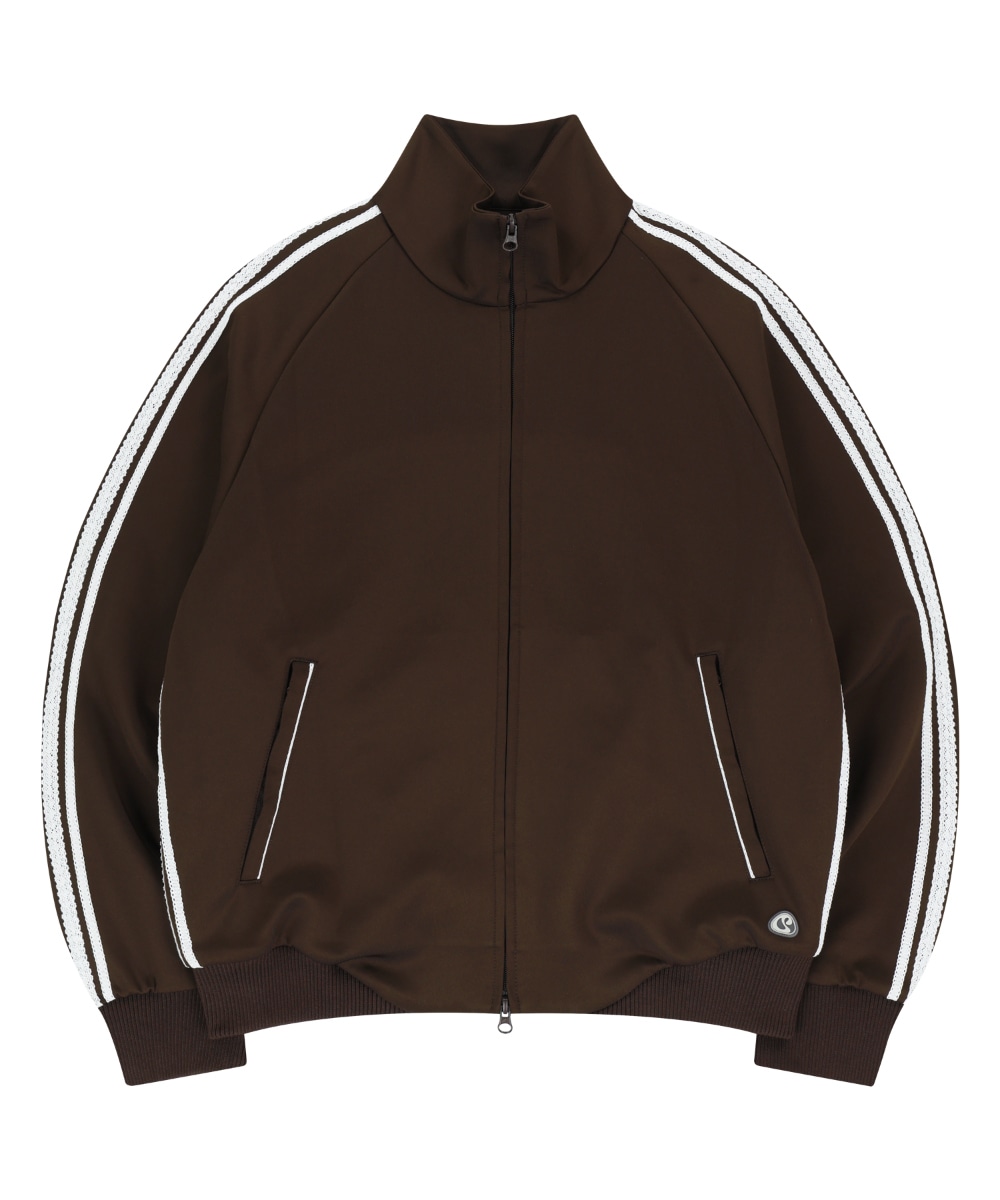 【COYSEIO】 LACE TRACK JACKET : BROWN