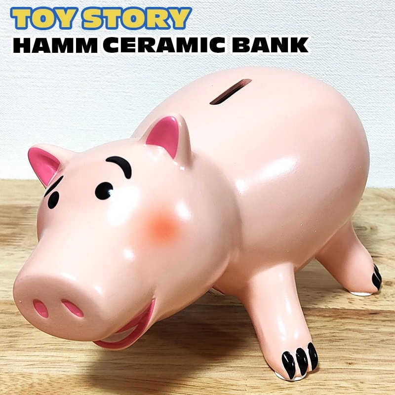 Qoo10] ピクサー トイストーリー ハム 貯金箱 セラミック