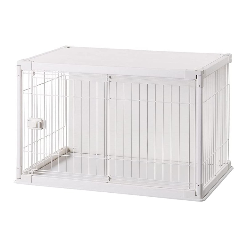 アイリスオーヤマ IRIS OHYAMA ペットサークル ケージ インテリアウッディサークル 超小型犬 小型犬 ホワイト PIWS-960