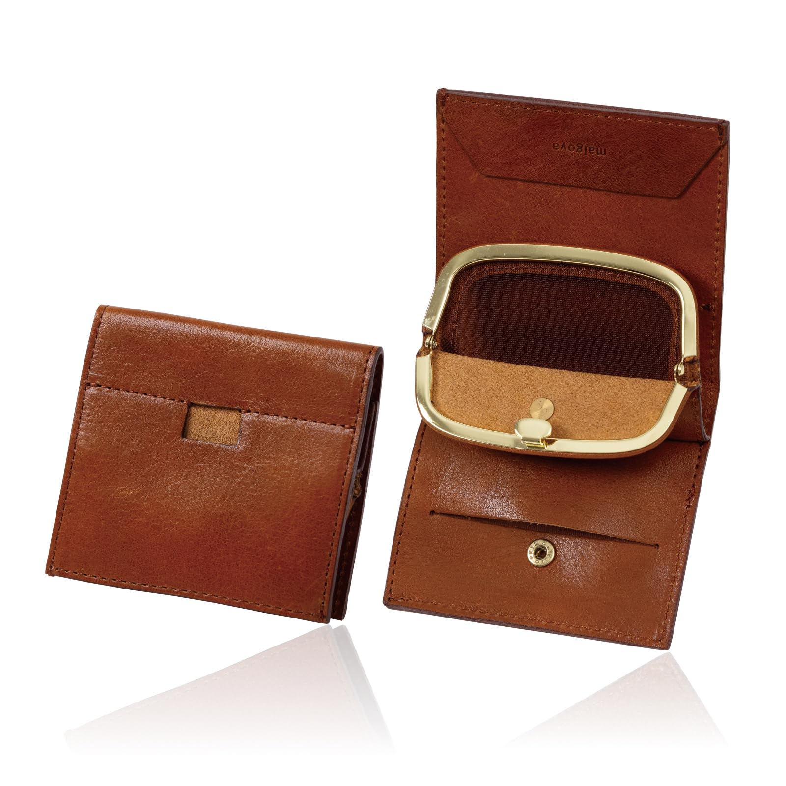 お札が折れない 二つ折り ミニ財布 柔らかい 本革 日本製 ミニマル コンパクト スリム 薄くて軽量 天溝がま口 ギフトにも レディース メンズ ミニマリスト mami dot. maigoya（キャ