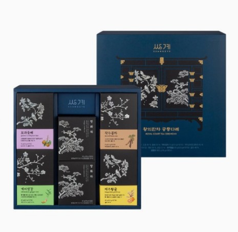 王の一茶 宮中茶礼 / スペシャルティー ギフトセット(カリン石梨 / なた豆茶 / シナモン生姜 / 済州みかん / 双花茶)