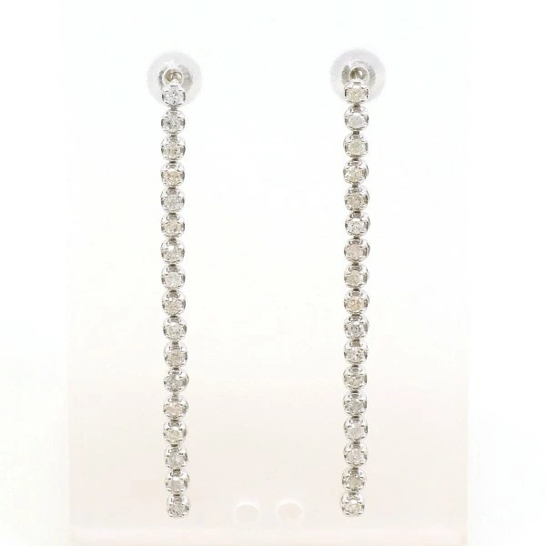 K14 14金 WG ホワイトゴールド ピアス ダイヤ 0.22 ×2 ジュエリー 中古