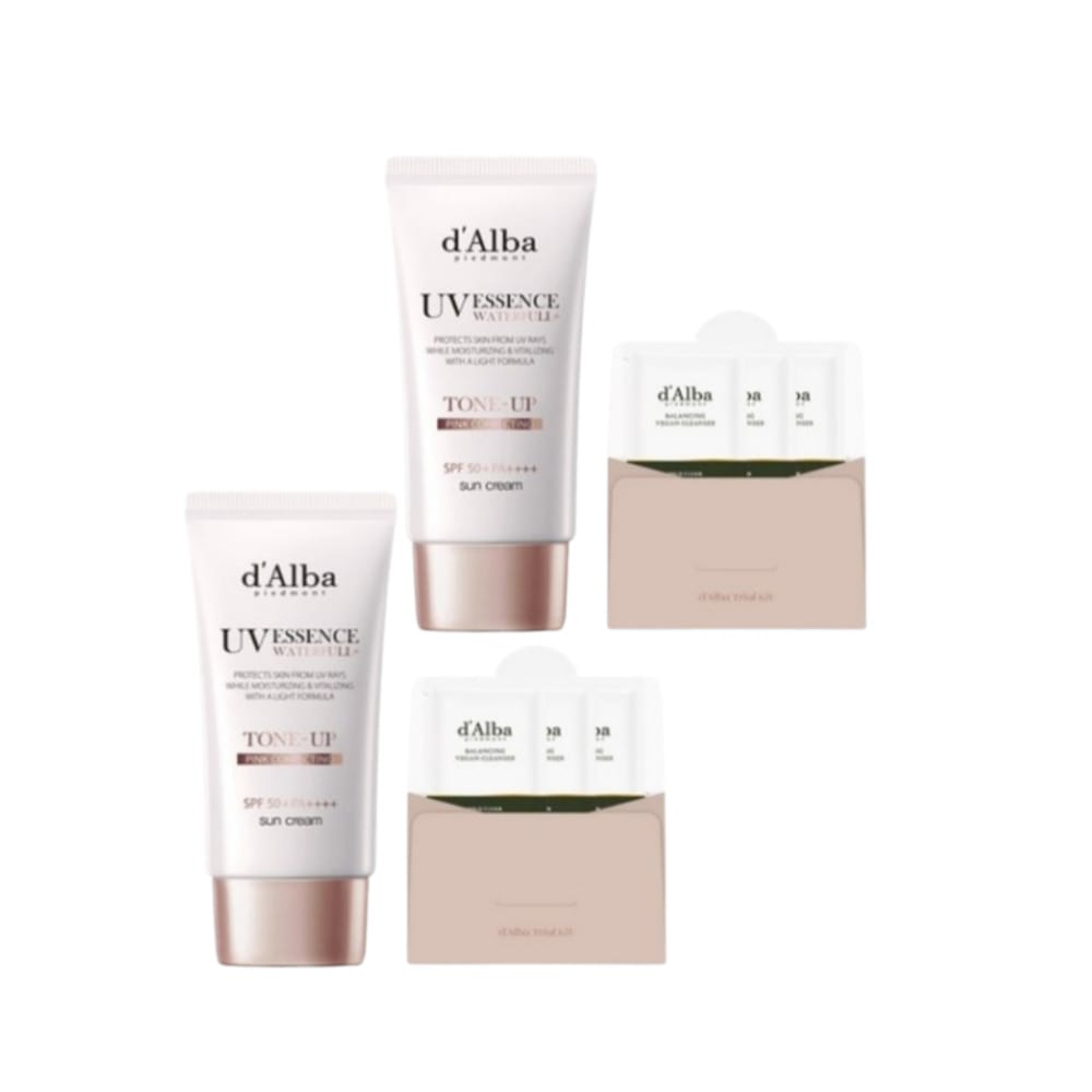 ウォータープル トーンアップ 日焼け止め SPF 50+ PA++++ 50ml+バランシング ビーガン ジェル クレンザー 3mlx3pセット50ml2セット