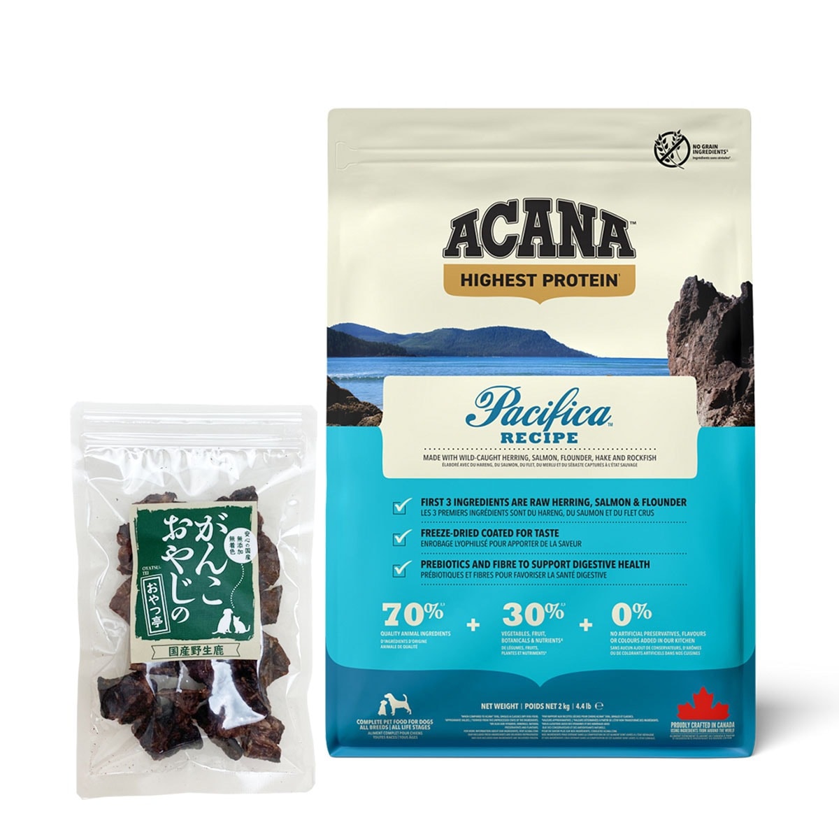 ハイエストプロテイン パシフィカドッグ 2kg ドッグフード【国産鹿ラング15g付き】