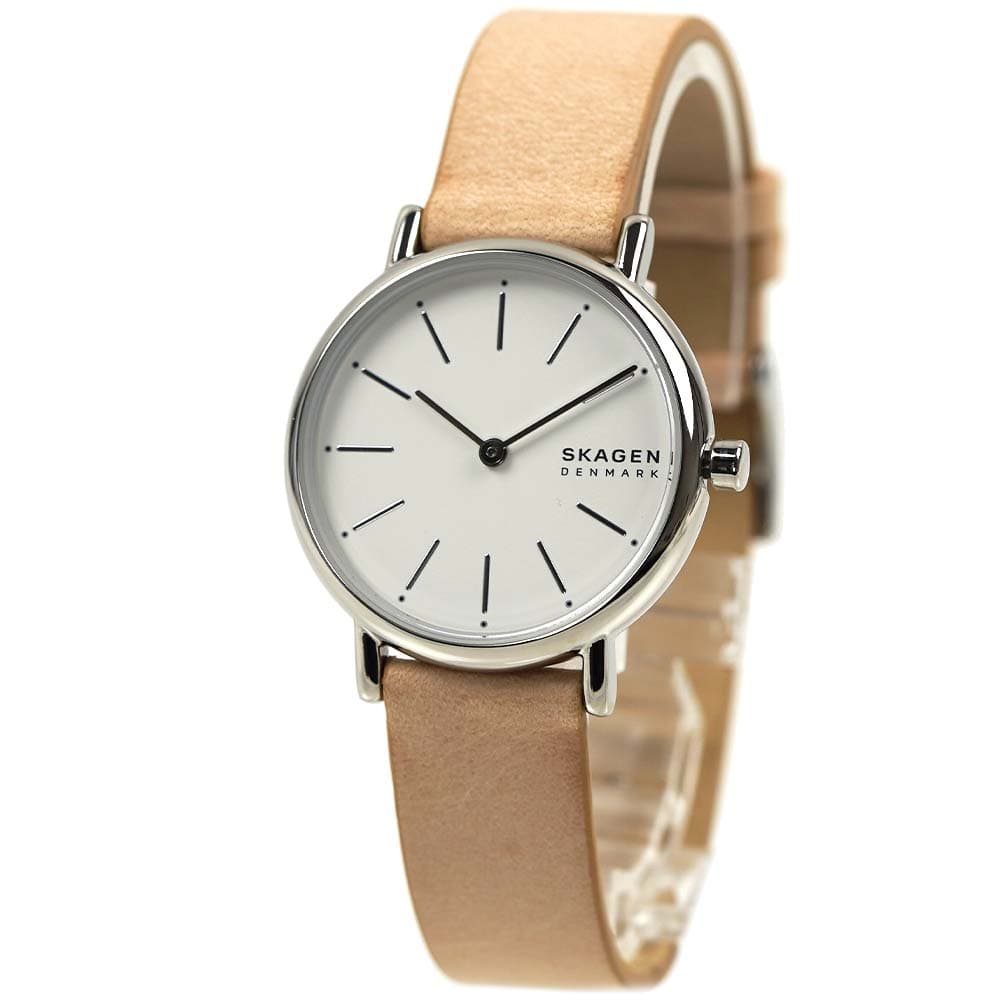 [訳ありアウトレット(ベルトにシワ変色)] スカーゲン 腕時計 レディース シグネチャー ホワイト×ベージュ 軽量 SKAGEN SIGNATUR SKW2839 5,412円