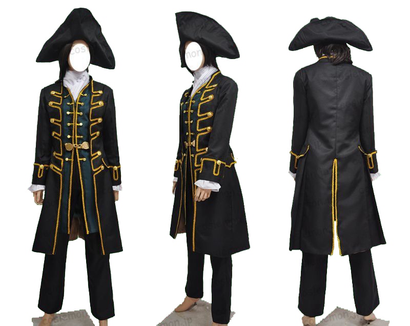 コスプレ衣装 に適合する パイレーツオブカリビアン ベケット卿 風 きょう コスプレS1252