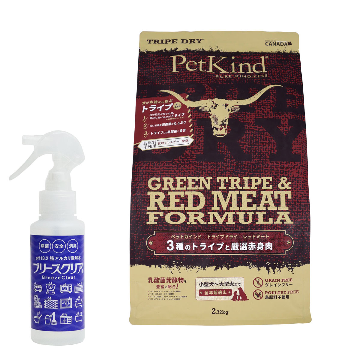 トライプドライ ドッグフード トライプ＆レッドミート 2.72ｋg【ph13.2強アルカリ電解水100ml付き】 5,843円