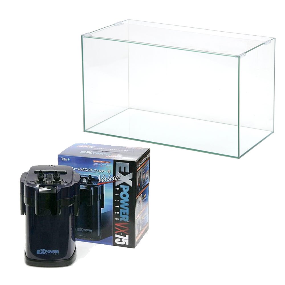 ガラス水槽　アクロ６０（６０X３０X３６ｃｍ）＋テトラ　バリューエックスパワーフィルター　ＶＸ－７５　ＣＲＣ10―11―03―40―40