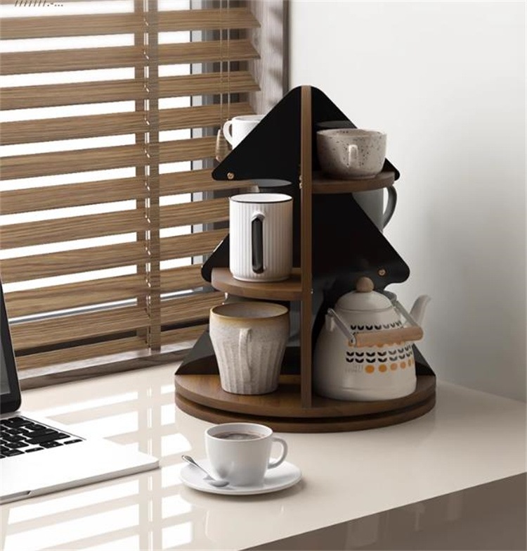 INSスタイル 木質収納ケース 回転カップホルダー 化粧品収納ケース 天板収納 収納ホルダー スキンケア収納 化粧台棚 首飾品収納 おしゃれな