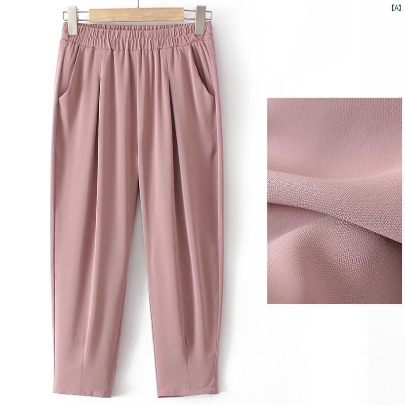レディース ファッション おしゃれ 春夏 秋　冬 大人 上品 高級 マダム プレゼント 敬老日　おばあちゃん 夏 痩せ パンツ グラニー ストレート ハイウエスト 九分丈 カジュアル 伸縮性