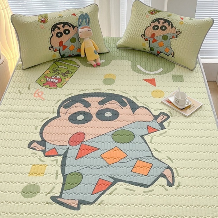 Cool Day 日本の漫画クレヨンしんちゃん 3 点ラテックスマットセット洗濯機洗い可能なアイスシルクマットエアコンマット