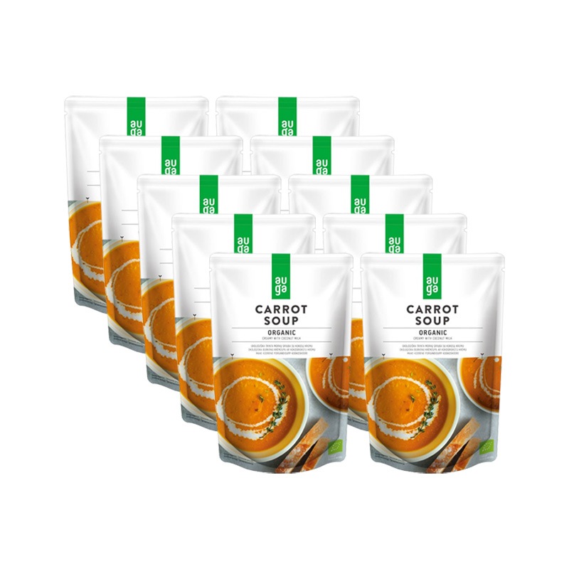 AUGA オーガニック キャロットスープ 400g 10袋セット 有機JAS認定 ムソー