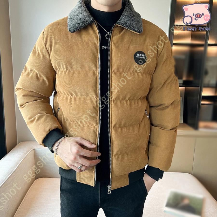 冬の新作中綿コート メンズ 無地 ショート丈 中綿入 ジャケット 厚手 スタンドカラー ブルゾン アウター カジュアル 防寒コート ダウンジャケット 大きいサイズ 冬服