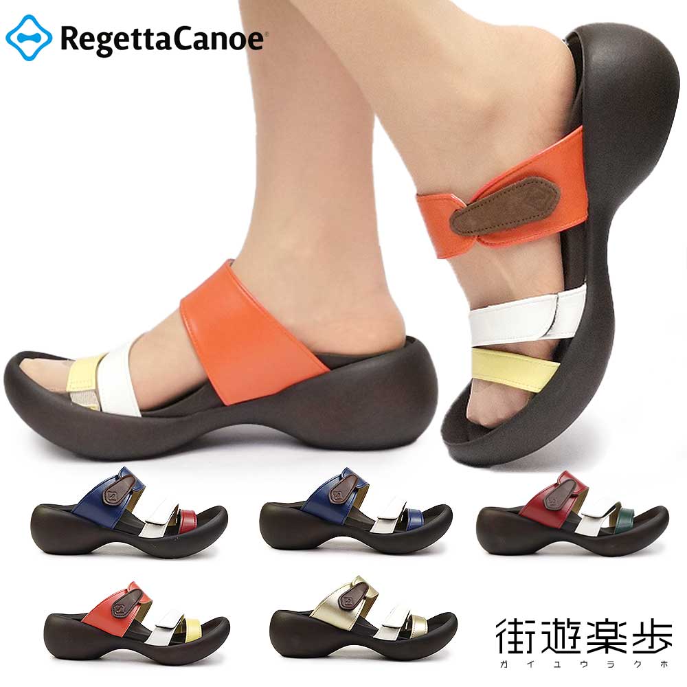 レディース サンダル CJEG5224a エッグヒールサンダル ストラップ フラット マルチカラー 日本製