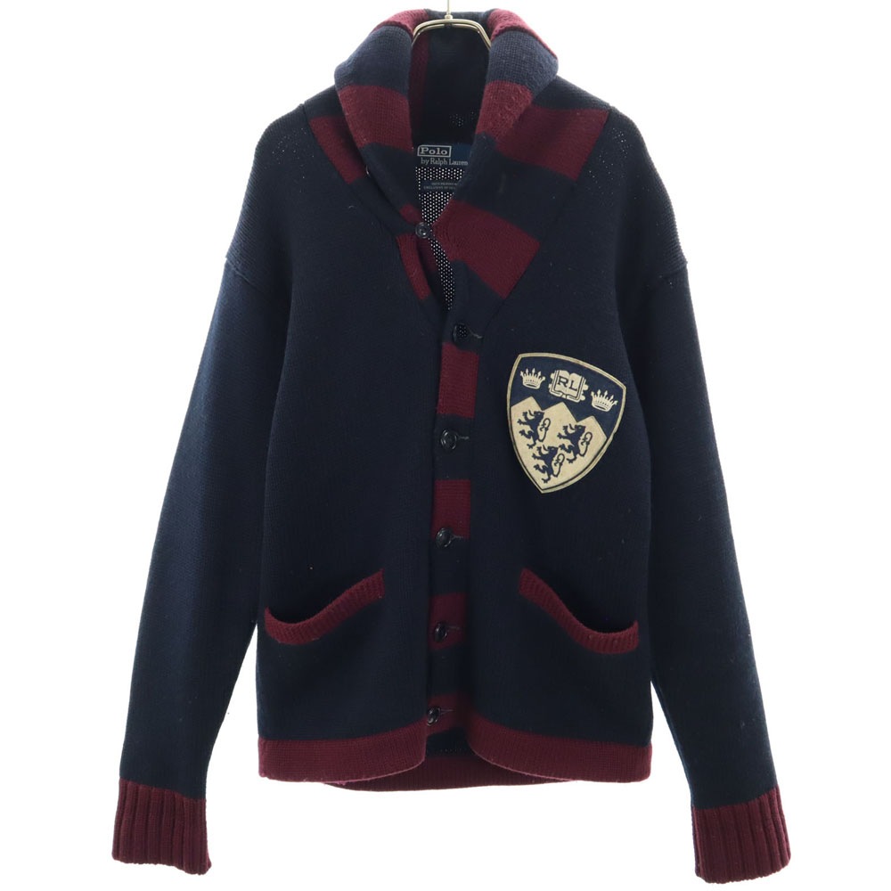 ポロバイラルフローレン メリノウール 長袖 ショールカラー ニットカーディガン M ネイビー Polo by Ralph Lauren メンズ 5,746円