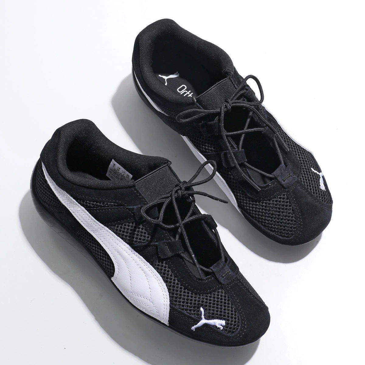 PUMA プーマ スニーカー Speedcat GO Wns スピードキャット ゴー 403589 01 レディース ローカット メッシュ シューズ 靴 PUMA/Black-PUMA/White