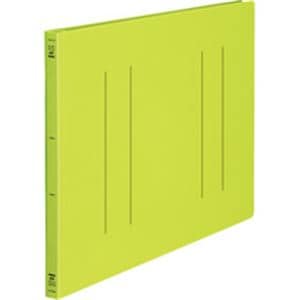 （まとめ）フラットファイル バインダー (PP) 発泡PP A3ヨコ 2穴 収容寸法15mm 黄緑 10冊