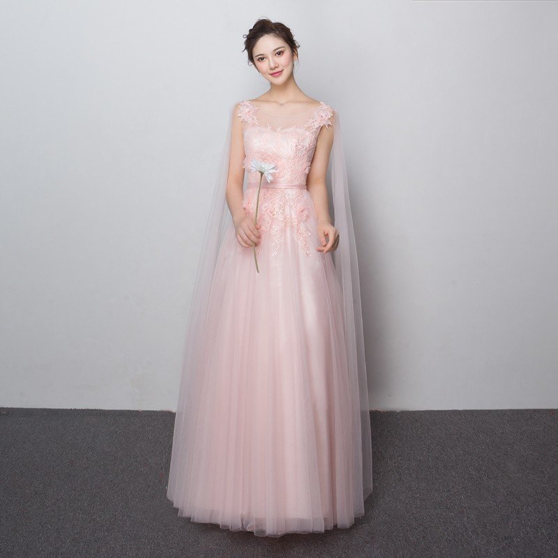 パーティードレス 格安 カラードレス ピンク イブニングドレス ロング 演奏会 花嫁 フォーマルドレ