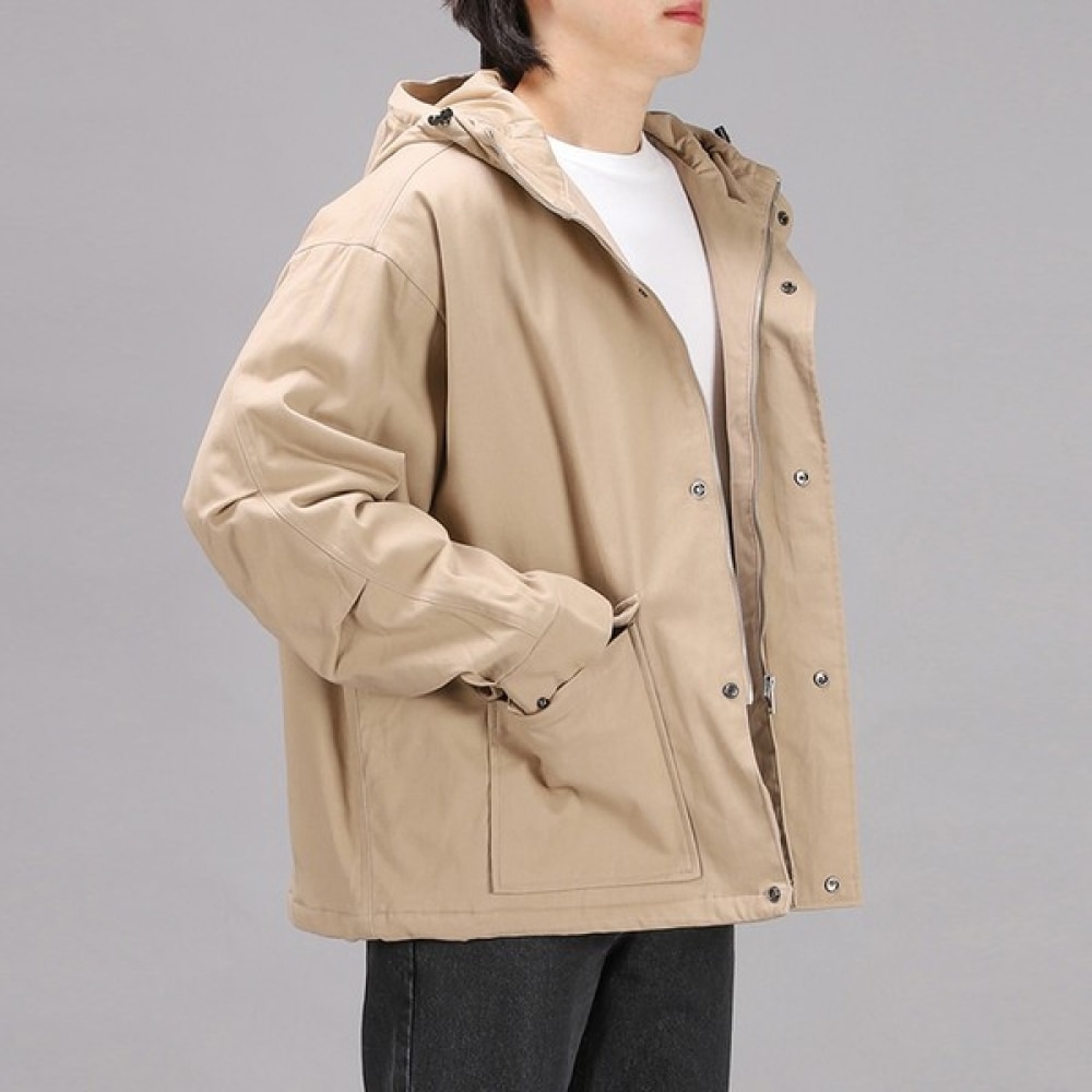 (Juans) デイリーオーバーフィットコットンショートフード付きパッド入りナイトウェア DRPD6267