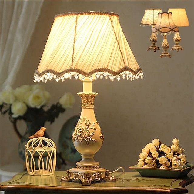 デスクライト 北欧 おしゃれ LED テーブルランプ 和風 レトロ アンティーク 姫系 フェミニン 卓上ライト 寝室 部屋 和室 ベッドサイドランプ 花柄 間接照明器具 リモコン電球付