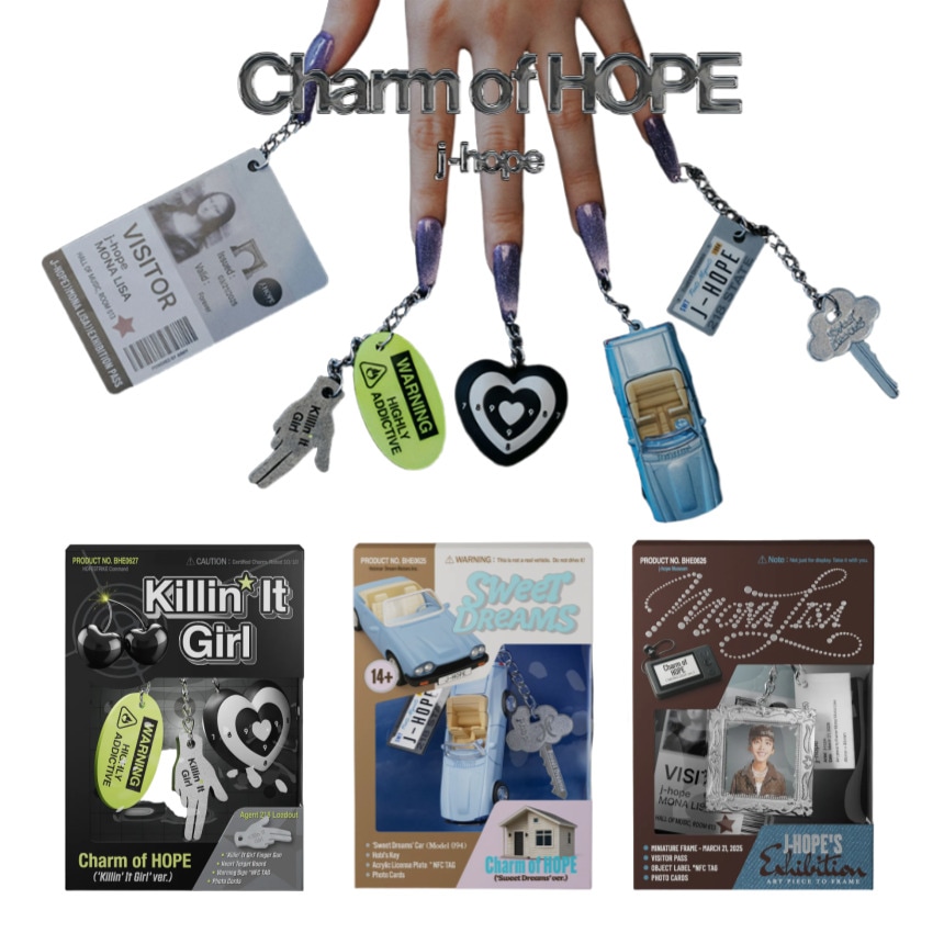 [公式] Limited edition BTS J-HOPE キーリング型アルバム Charm of HOPEキーリングランダムフォトカード音源鑑賞 NFC