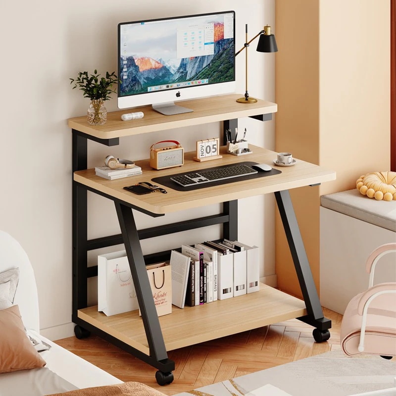 本日の新製品 お得セットパソコンデスク モニター台付き 棚付きデスク 80*50*95cm pcデスク 勉強机 収納 テレワークデスク 組立簡単 おしゃれ 在宅勤務 仕事用おしゃれ 在宅勤務 仕事用