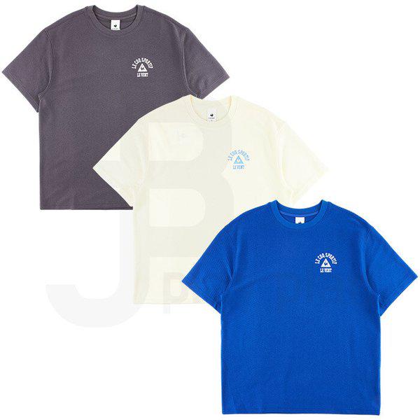 共用ルーズフィットジャカードコットン半袖Tシャツ QQ123LRS22