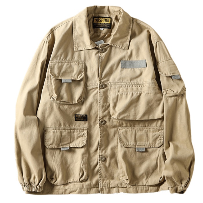メンズ ジャケット 長袖 ゆったり 秋服 大きいサイズ アウター ポケット 韓国ファッション ストリート系ファッション アウター 長袖 ポケット付き ジャンパー ストリート系 春 秋ダウンジャケット