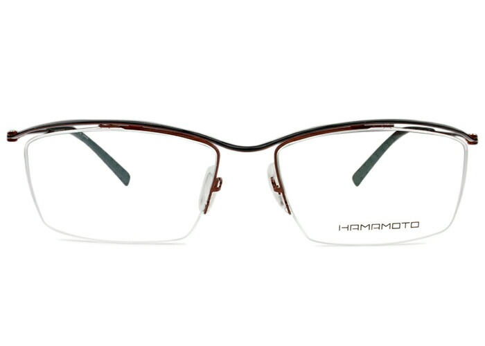 ht-138 c.4 ワイン/ブラック ht5 メガネ 眼鏡 ナイロール ハーフリム スクエア 日本製