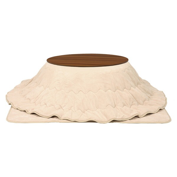 アベルSE80BRユイUFIV こたつ + 布団掛敷 3点セット 円形 ブラウン/アイボリー メーカー直送 18,002円