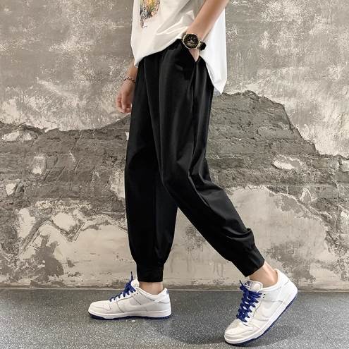 ボトムス パンツ スウェット カジュアルパンツ スウェットパンツ 9分丈 ポケット ウエストゴム 薄手 シンプル カジュアル 大人 おしゃれ お洒落 かっこいい こなれ感 ラフ メンズライク ボーイッ