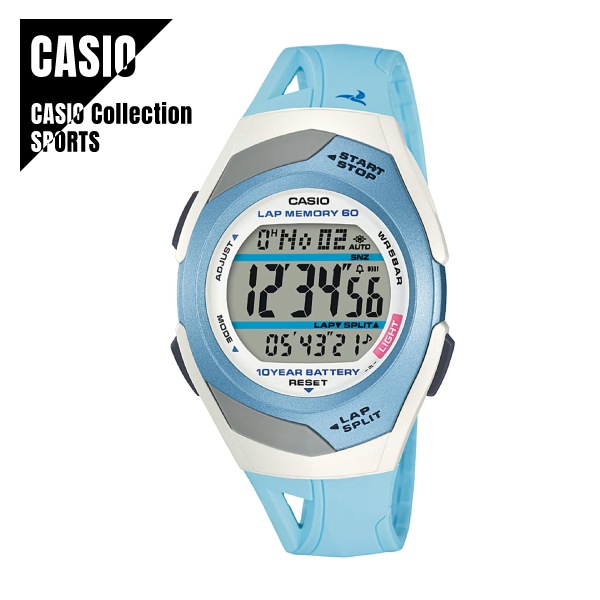 【即納】 国内正規品 CASIO カシオ PHYS フィズ STR-300J-2CJH ランニングウォッチ ライトブルー メンズ レディース 腕時計