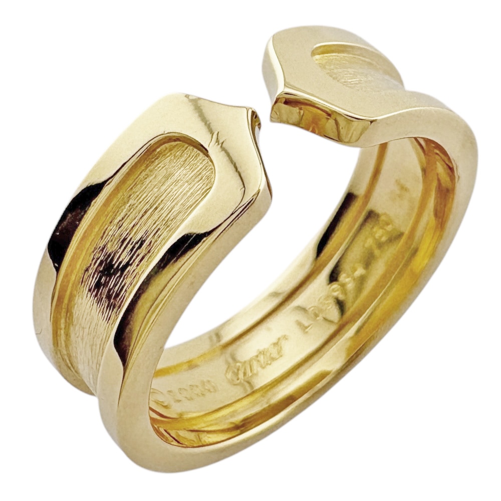 カルティエ 2C リング 指輪 14号 18金 K18イエローゴールド CARTIER 中古 美品 108,900円