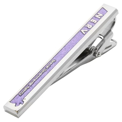 エヴァンゲリオン × SWANK NERV パープル ネクタイピン タイバー タイクリップ エヴァンゲリヲン × SWANK スワンク メンズアクセサリー