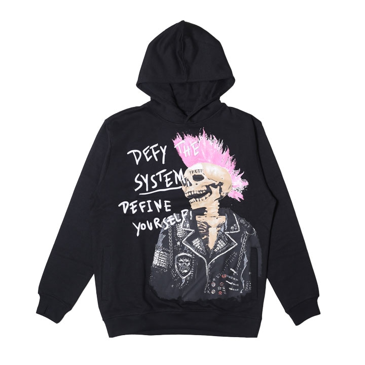 REASON パーカー ブランド スケボー フーディ 長袖 スウェット メンズ 春秋冬用 黒 大きいサイズ リーズン フードパーカー トップス 派手 総柄 スカル